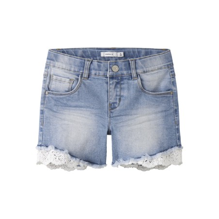 NAME IT KIDS Salli Slim Denim shorts - Medium Blue Denim