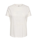 ONLY CARMAKOMA Fresh Kortærmet T-shirt - Cloud Dancer / Pineapple