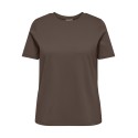 ONLY CARMAKOMA Jen Kortærmet Jeans T-shirt - Chocolate Martini
