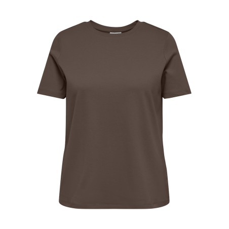 ONLY CARMAKOMA Jen Kortærmet Jeans T-shirt - Chocolate Martini
