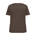 ONLY CARMAKOMA Jen Kortærmet Jeans T-shirt - Chocolate Martini
