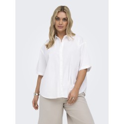 ONLY CARMAKOMA Bersa 274 Ærme Skjorte - Bright White