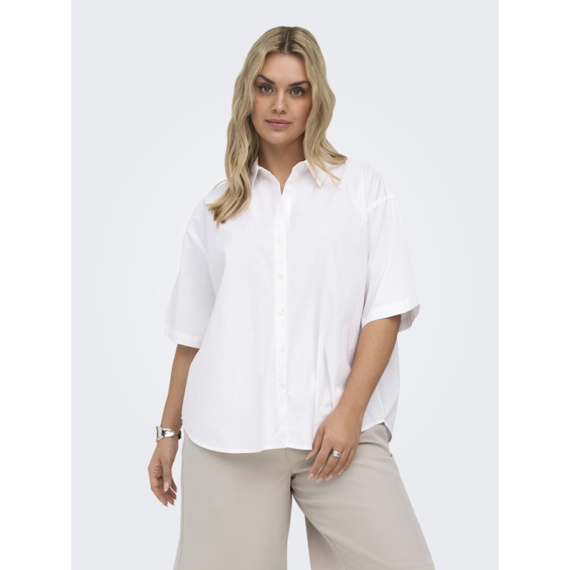 ONLY CARMAKOMA Bersa 274 Ærme Skjorte - Bright White
