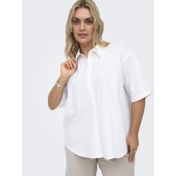 ONLY CARMAKOMA Bersa 274 Ærme Skjorte - Bright White