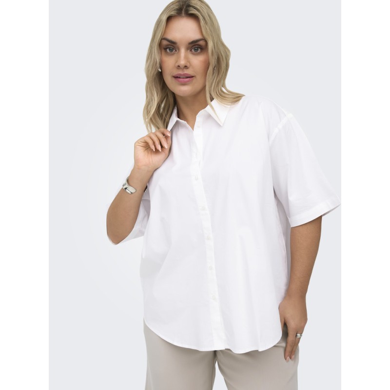 ONLY CARMAKOMA Bersa 274 Ærme Skjorte - Bright White