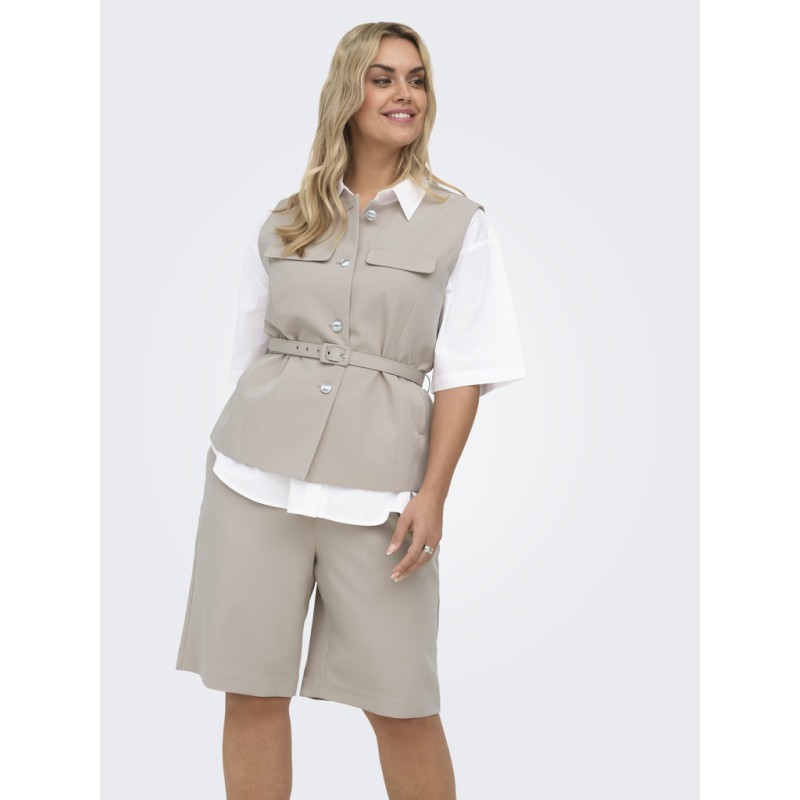 ONLY CARMAKOMA Bersa 274 Ærme Skjorte - Bright White