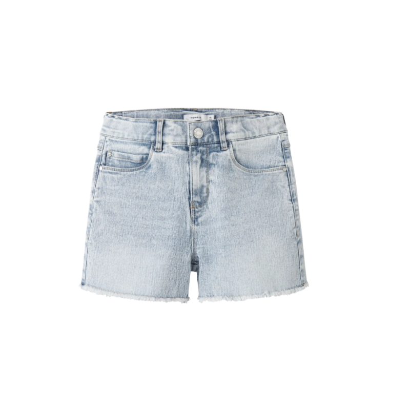 NAME IT KIDS Rose mom denim shorts - Light Blue Bleached