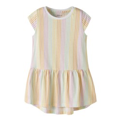 NAME IT MINI Vigga Capsl Kjole - Bright White Cool Stripe