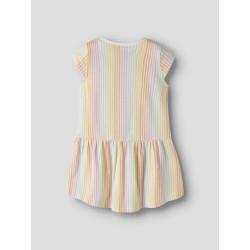 NAME IT MINI Vigga Capsl Kjole - Bright White Cool Stripe