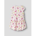 NAME IT MINI Vigga Capsl Kjole - Bright White Pink Butterfly