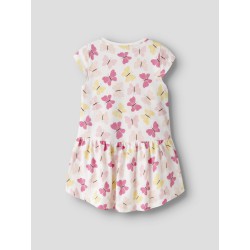 NAME IT MINI Vigga Capsl Kjole - Bright White Pink Butterfly