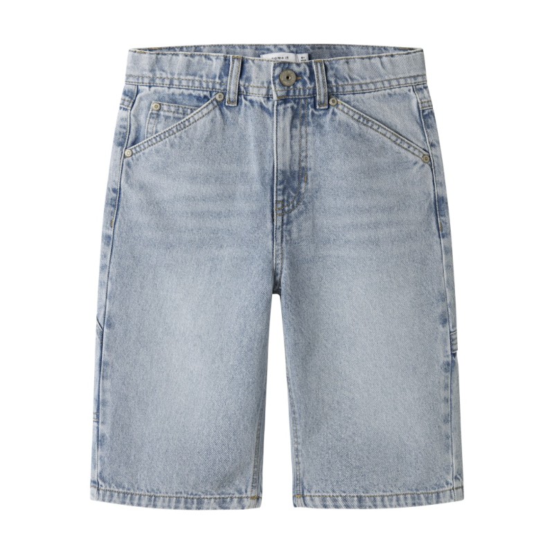 NAME IT KIDS Ryan Bermuda denim shorts - Light Blue Bleached Denim