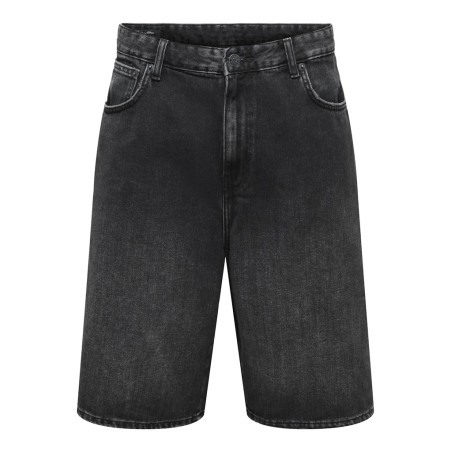 ONLY & SONS Carl Ballon Denim Shorts - Washed Black