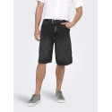 ONLY & SONS Carl Ballon Denim Shorts - Washed Black