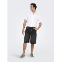 ONLY & SONS Carl Ballon Denim Shorts - Washed Black
