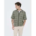 ONLY & SONS Bart Relaxed Strik Skjorte - Castor Gray