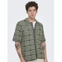 ONLY & SONS Bart Relaxed Strik Skjorte - Castor Gray