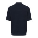 ONLY & SONS Menu Reular Kortærmet  Strik Polo - Dark Sapphire