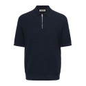 ONLY & SONS Menu Reular Kortærmet  Strik Polo - Dark Sapphire