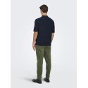 ONLY & SONS Menu Reular Kortærmet  Strik Polo - Dark Sapphire