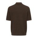 ONLY & SONS Menu Reular Kortærmet Strik Polo - Potting Soil