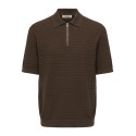 ONLY & SONS Menu Reular Kortærmet Strik Polo - Potting Soil