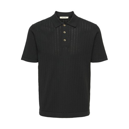 ONLY & SONS Moon Regular S/S Strik Polo - Sort