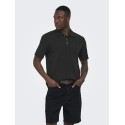 ONLY & SONS Moon Regular S/S Strik Polo - Sort