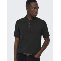 ONLY & SONS Moon Regular S/S Strik Polo - Sort