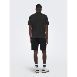 ONLY & SONS Moon Regular S/S Strik Polo - Sort