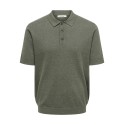 ONLY & SONS Loui Regular Strik Polo - Castor Gray