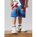 NAME IT Mini Malte Spiderman Lange Badeshorts - Bluefish