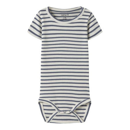 NAME IT Baby Bani Kortærmet Bodystocking - Vintage Indigo