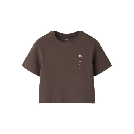 NAME IT Kids Denys Kortærmet Regular Top - Chocolate Martini