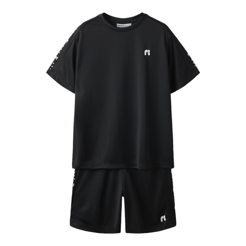 NAME IT Kids Demu S/S Shorts Sæt - Sort
