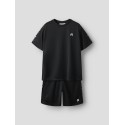NAME IT Kids Demu S/S Shorts Sæt - Sort