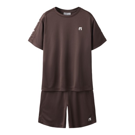 NAME IT Kids Demu S/S Shorts Sæt - Chocolate Martini
