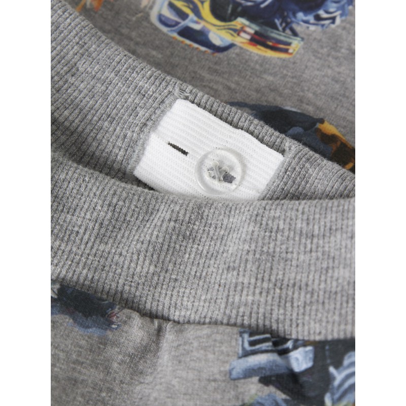 NAME IT Mini Dali Regular Sweatpants - Grey Melange