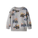 NAME IT Mini Dali Regular Sweatshirt - Grey Melange