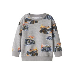 NAME IT Mini Dali Regular Sweatshirt - Grey Melange