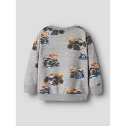 NAME IT Mini Dali Regular Sweatshirt - Grey Melange