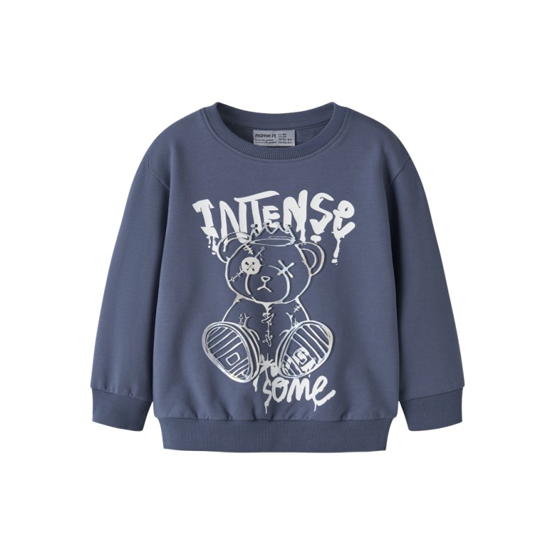 NAME IT Mini Donvu Regular Sweatshirt - Vintage Indigo