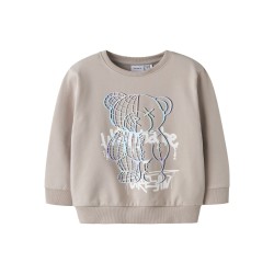 NAME IT Mini Donvu Regular Sweatshirt - Chateau Gray