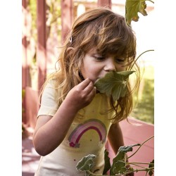 NAME IT Mini Dottas S/S Top - Pear Sorbet