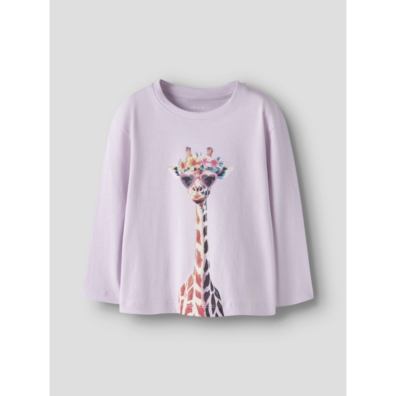 NAME IT Mini Votea L/S Regular Bluse - Lavender Fog
