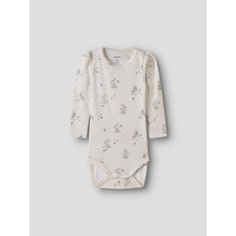 NAME IT Baby Dia Kab L/S Bodystocking - Peyote Melange