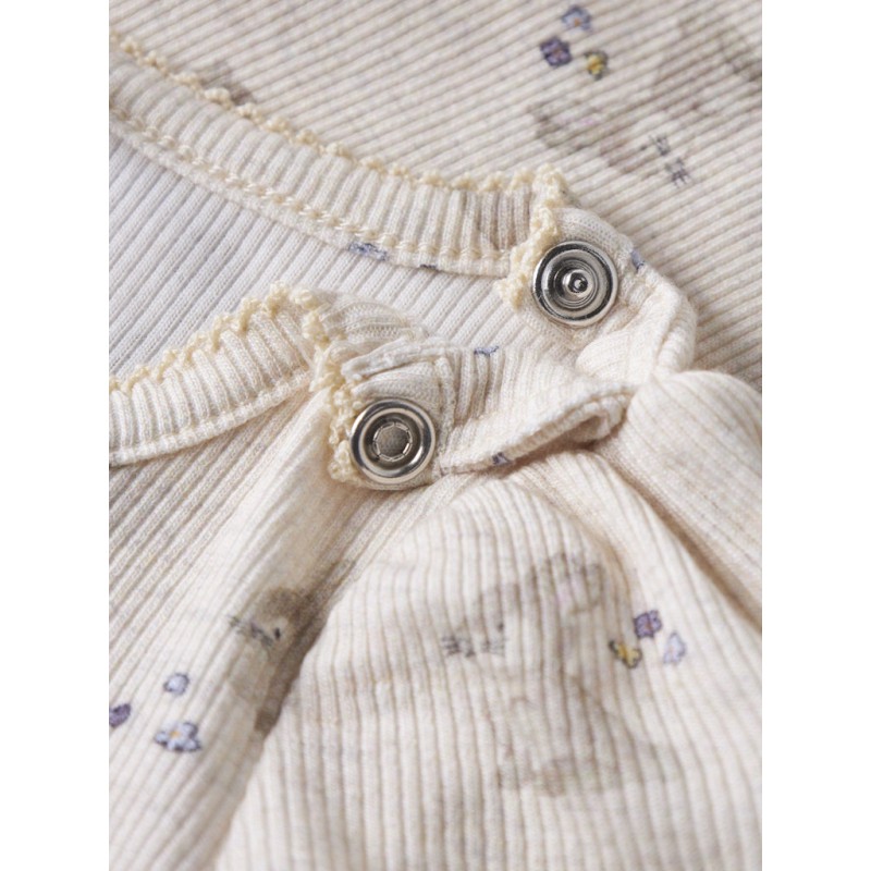 NAME IT Baby Dia Kab L/S Bodystocking - Peyote Melange