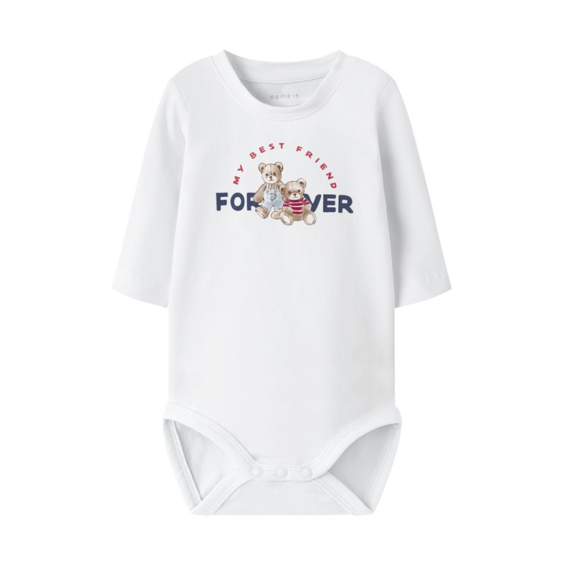 NAME IT Baby Door L/S Bodystocking - Bright White