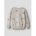 NAME IT Mini davis L/S Fodbold Sweatshirt - Pure Cashmere