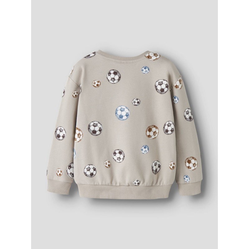 NAME IT Mini davis L/S Fodbold Sweatshirt - Pure Cashmere